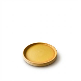 Handcrafted Mesa Side Plate by Studio Molin with yellow glazed interior